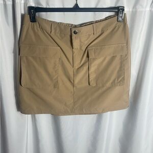 SHEIN EZwear Women's Size 2XL Tan Mini Cargo Skirt Casual Elastic Waist NWT